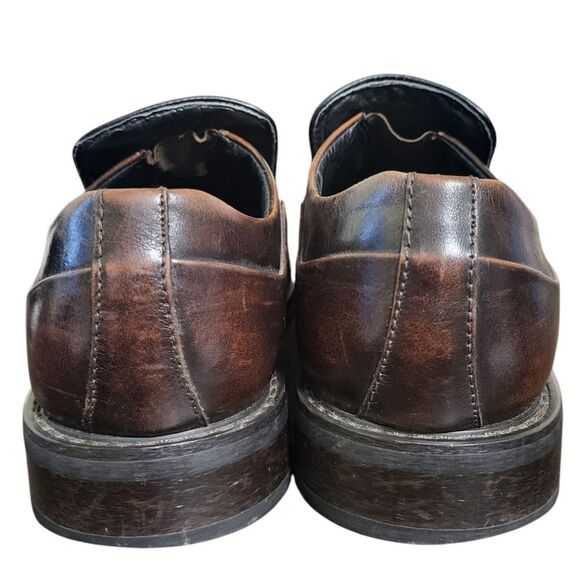 Florsheim Mens Corbin Mahogany Brown Leather Slip On Loafer, Size 8.5 Wide - Picture 7 of 11